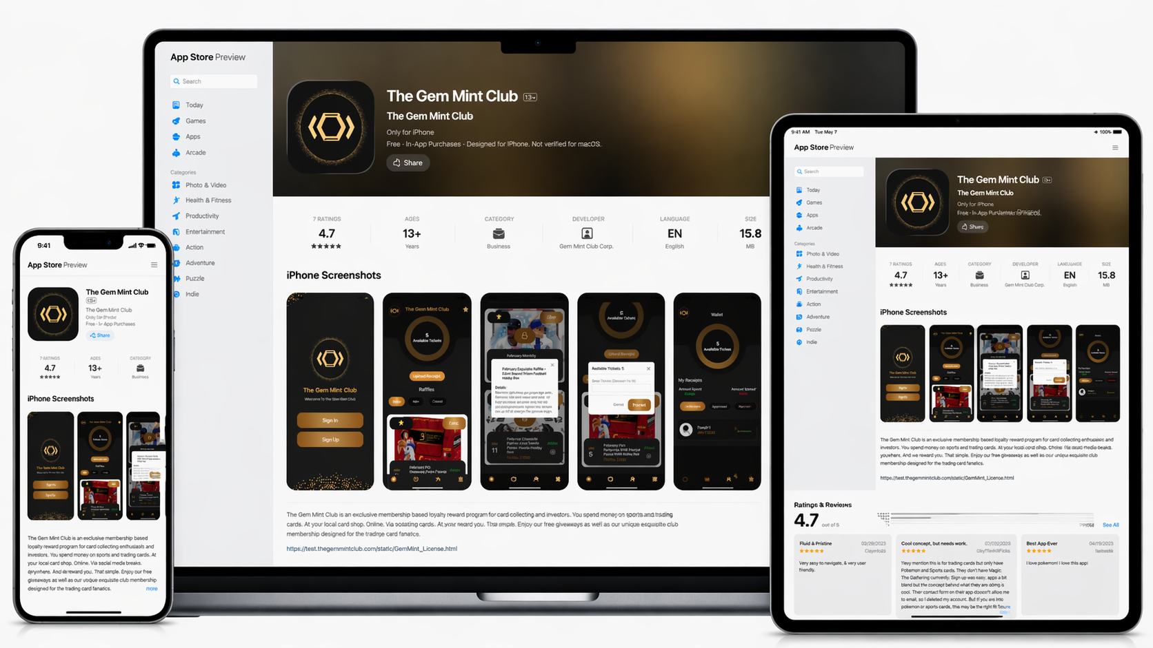 The Gem Mint Club - Sports Card Collector Loyalty App Development Case Study