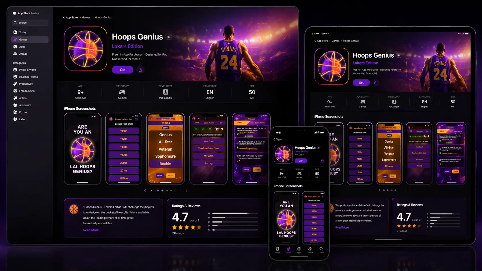 Hoops Genius, Basketball Analytics & Fan Engagement iOS App Development Case Study