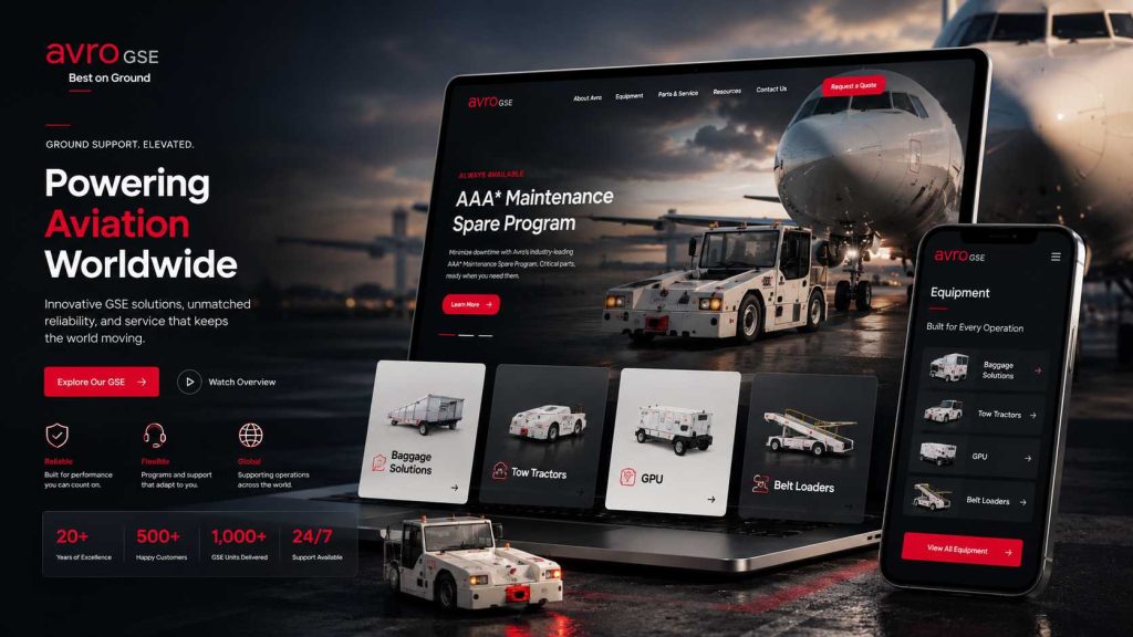 AVRO GSE Industrial Website Development Case Study